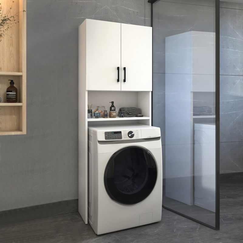 Έπιπλο πλυντηρίου Holton Megapap χρώμα λευκό 65,5x30x180εκ.
