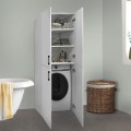 Millay Megapap melamine bathroom - laundry machine cabinet in white color 70x70x180cm.