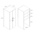 Millay Megapap melamine bathroom - laundry machine cabinet in sapphire oak color 70x70x180cm.