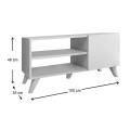 Evelyn Megapap melamine TV stand in white color 100x35x46cm.