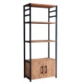 Agero Megapap metallic kitchen stand in black - pine oak color 56,1x30x138,3cm.