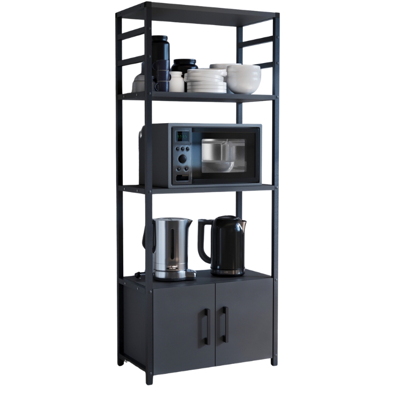 Agero Megapap metallic kitchen stand in anthracite color 56,1x30x138,3cm.