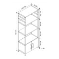 Agero Megapap metallic kitchen stand in anthracite color 56,1x30x138,3cm.