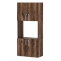 Armado Megapap melamine kitchen cabinet in smoked walnut color 60x32x140cm.