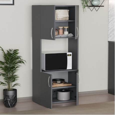 Ντουλάπα κουζίνας Armado Megapap χρώμα ανθρακί 60x32x140εκ.