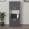 Armado Megapap melamine kitchen cabinet in anthracite color 60x32x140cm.