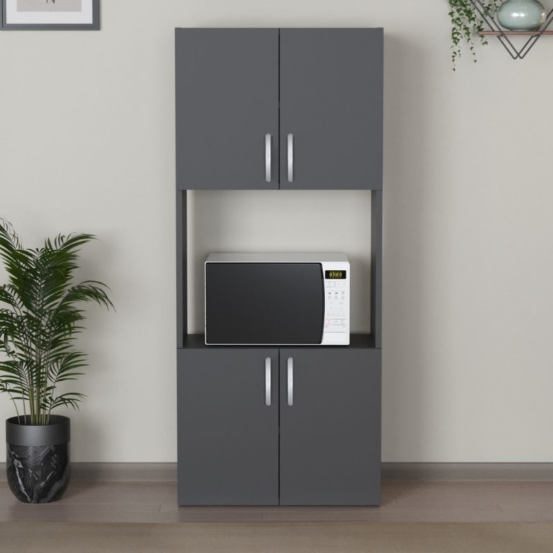 Armado Megapap melamine kitchen cabinet in anthracite color 60x32x140cm.