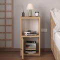 Vito Megapap melamine nightstand in sapphire oak color 34x30x66.4cm.