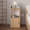 Vito Megapap melamine nightstand in sapphire oak color 34x30x66.4cm.