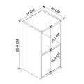 Κομοδίνο Vito Megapap χρώμα ανθρακί 34x30x66,4εκ.