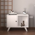 Rico Megapap melamine nightstand in white color 65.2x30x49cm.