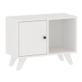 Rico Megapap melamine nightstand in white color 65.2x30x49cm.