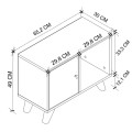 Rico Megapap melamine nightstand in white color 65.2x30x49cm.
