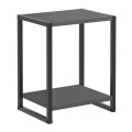 Gina Megapap melamine - metal nightstand in anthracite color 39x30x48cm.