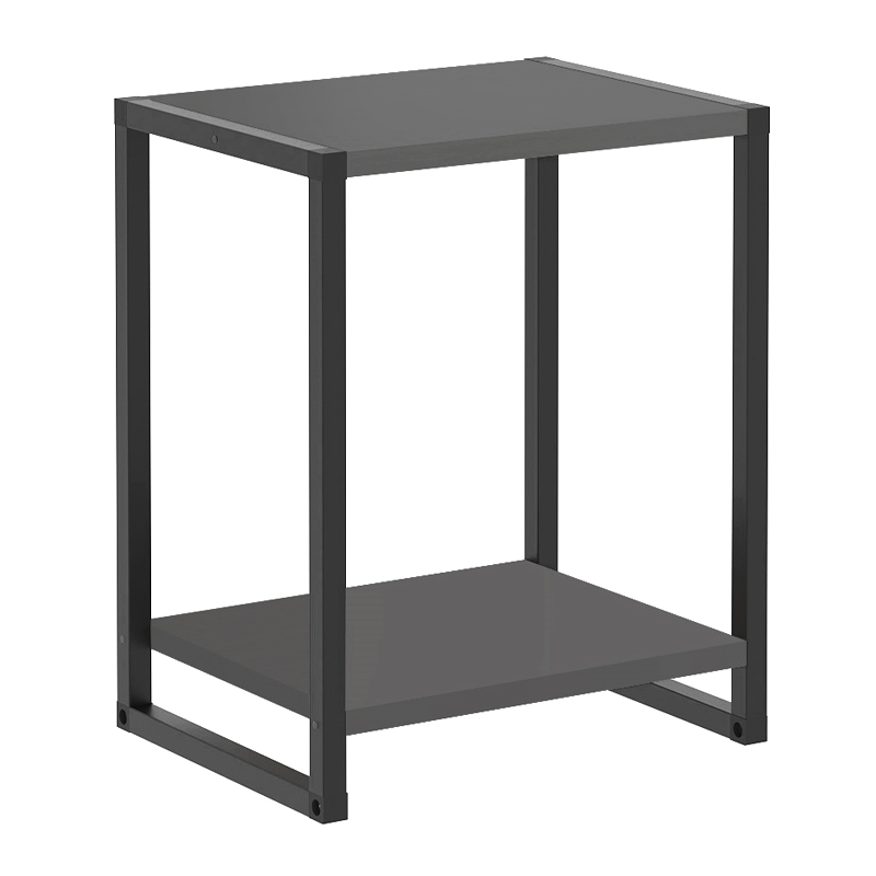 Gina Megapap melamine - metal nightstand in anthracite color 39x30x48cm.