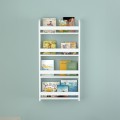 Montessori Megapap melamine wall bookshelf in white color 60x15x120cm.