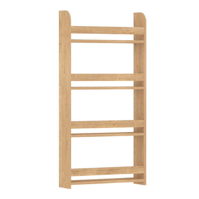 Montessori Megapap melamine wall bookshelf in sapphire oak color 60x15x120cm.