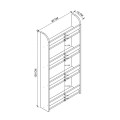 Montessori Megapap melamine wall bookshelf in sapphire oak color 60x15x120cm.