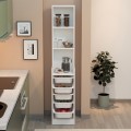 Utah Megapap melamine multipurpose furniture in white color 34.6x44.3x178cm.