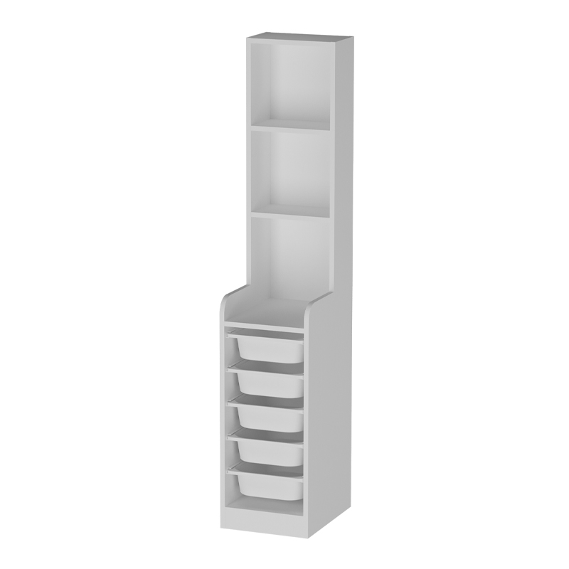 Utah Megapap melamine multipurpose furniture in white color 34.6x44.3x178cm.