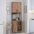 Sedef Megapap melamine kitchen cabinet in pine oak color 61x40x202.1cm.