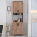 Sedef Megapap melamine kitchen cabinet in pine oak color 61x40x202.1cm.