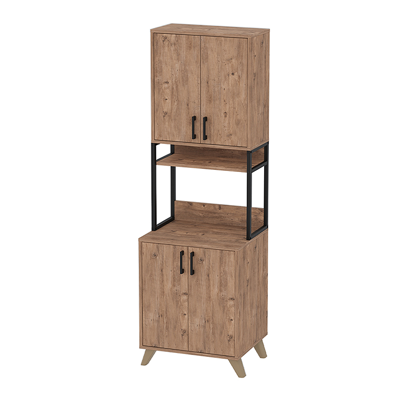 Sedef Megapap melamine kitchen cabinet in pine oak color 61x40x202.1cm.