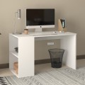 Smyrna Megapap melamine study desk in white color 120x60x74.4cm.