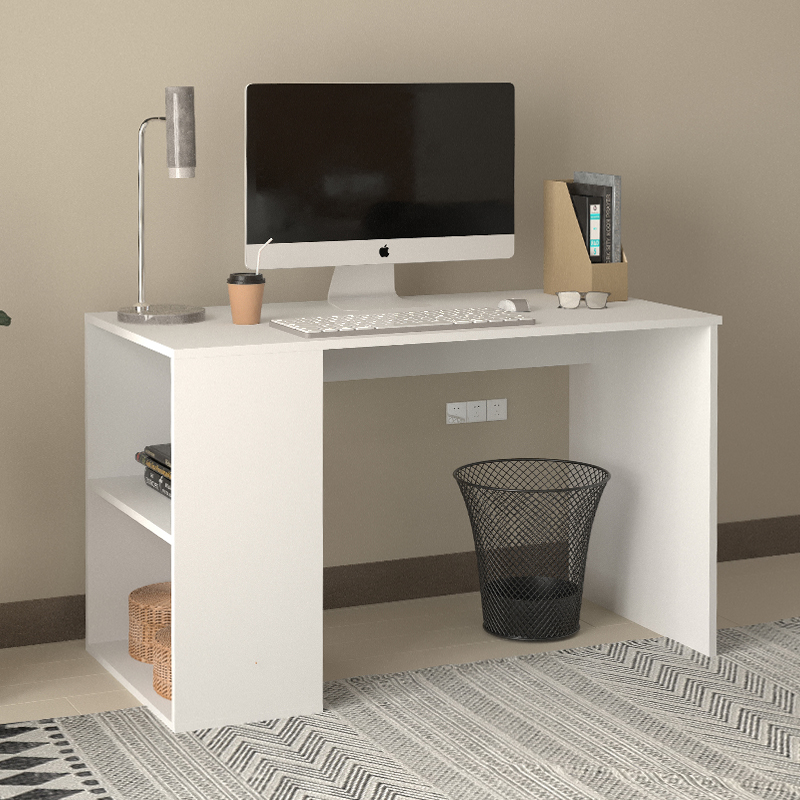 Smyrna Megapap melamine study desk in white color 120x60x74.4cm.