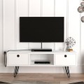 Έπιπλο τηλεόρασης Aversa Megapap χρώμα λευκό 120x29,5x43εκ.