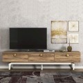 Elendra Megapap melamine TV stand in walnut color 180x29,5x43cm.