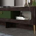 Έπιπλο τηλεόρασης Miladra Megapap χρώμα μαύρο rebab - λαδί 180x31x55εκ.