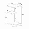 Τραπεζάκι βοηθητικό Rosana Megapap χρώμα sapphire oak 35x29,5x60εκ.