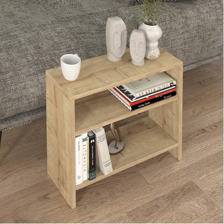 Τραπεζάκι βοηθητικό Silvanus Megapap χρώμα sapphire oak 51x17,5x49εκ.
