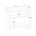 Silvanus Megapap melamine side table in sapphire oak color 51x17,5x49cm.
