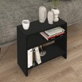 Silvanus Megapap melamine side table in black color 51x17,5x49cm.