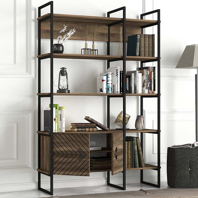 Eduardo Megapap metal - melamine in walnut color 120x39x180cm.