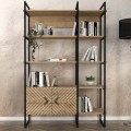 Eduardo Megapap metal - melamine in sapphire oak color 120x39x180cm.