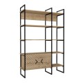 Eduardo Megapap metal - melamine in sapphire oak color 120x39x180cm.