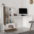 Domingo Megapap melamine desk in white - walnut color 149,5x60x120cm.