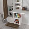 Domingo Megapap melamine desk in white - walnut color 149,5x60x120cm.