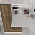 Domingo Megapap melamine desk in white - walnut color 149,5x60x120cm.