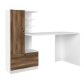 Domingo Megapap melamine desk in white - walnut color 149,5x60x120cm.