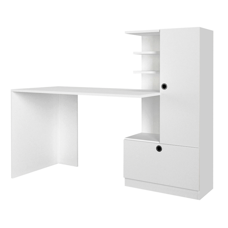 Merino Megapap melamine desk in white color 149,5x61,8x120cm.