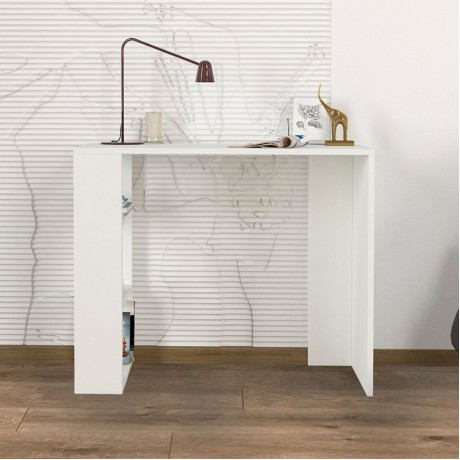 Netenia Megapap melamine desk in white color 90x40x74cm.