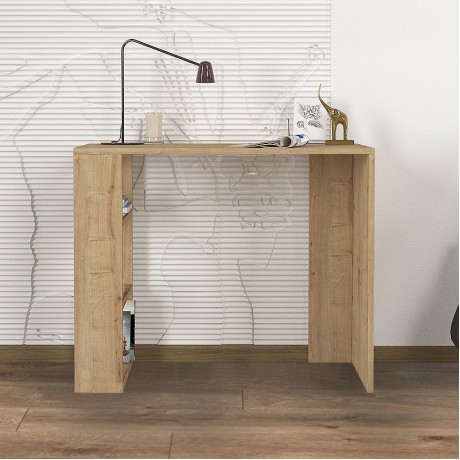 Netenia Megapap melamine desk in sapphire oak color 90x40x74cm.