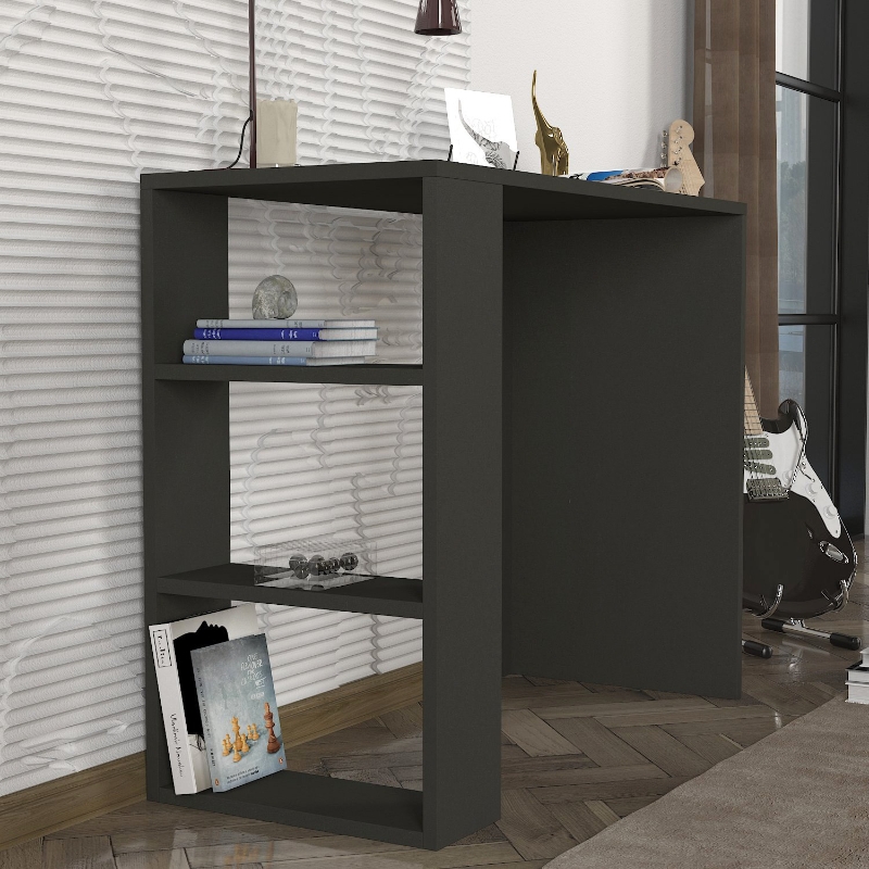 Netenia Megapap melamine desk in anthracite color 90x40x74cm.