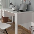Fernando Megapap melamine desk in white color 158,8x60x72,2cm.