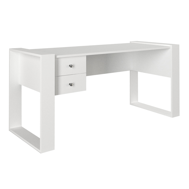 Fernando Megapap melamine desk in white color 158,8x60x72,2cm.