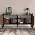 Ursula Megapap melamine buffet in walnut color 180x40x77,6cm.